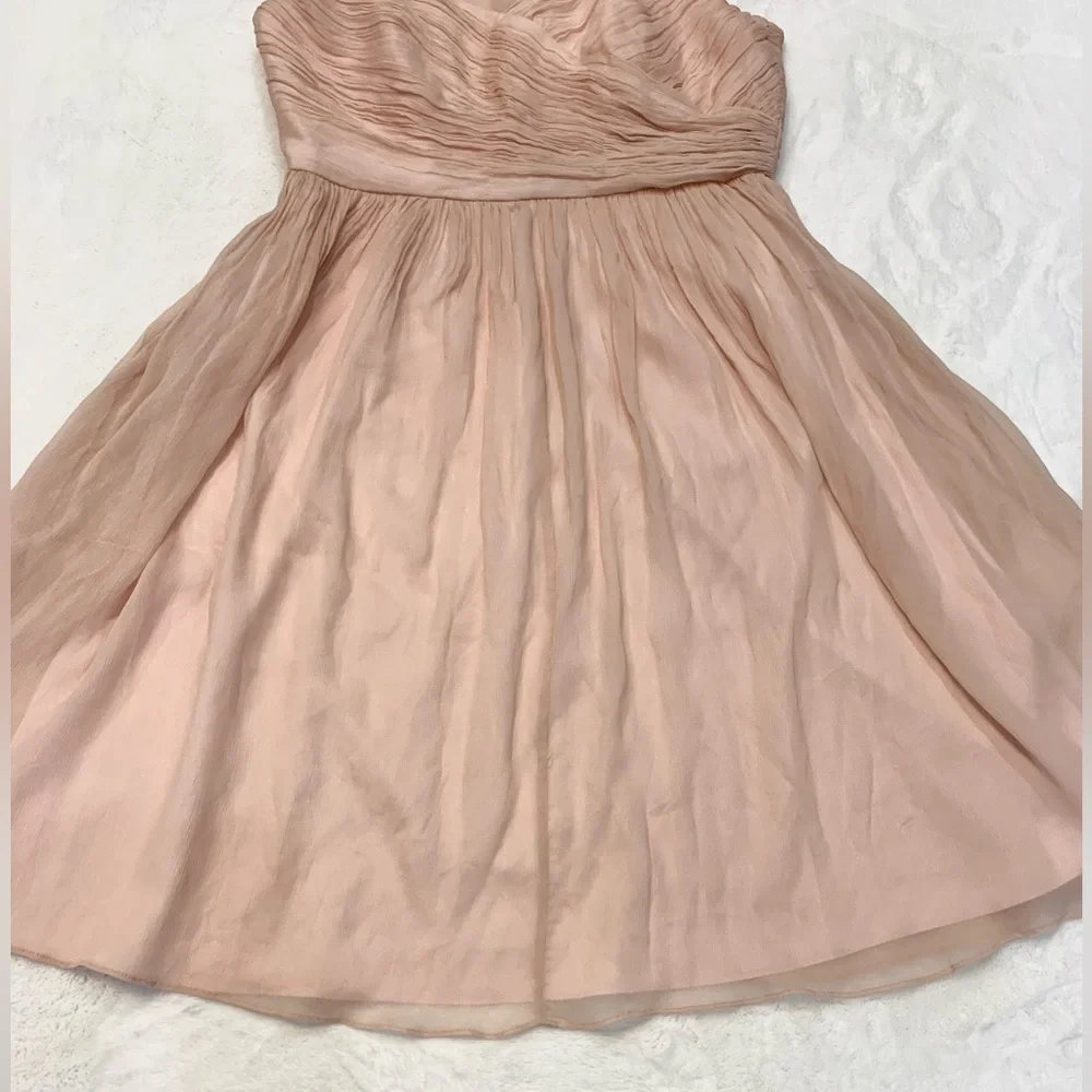 J. Crew Blush Pink Sleeveless Chiffon Midi Dress